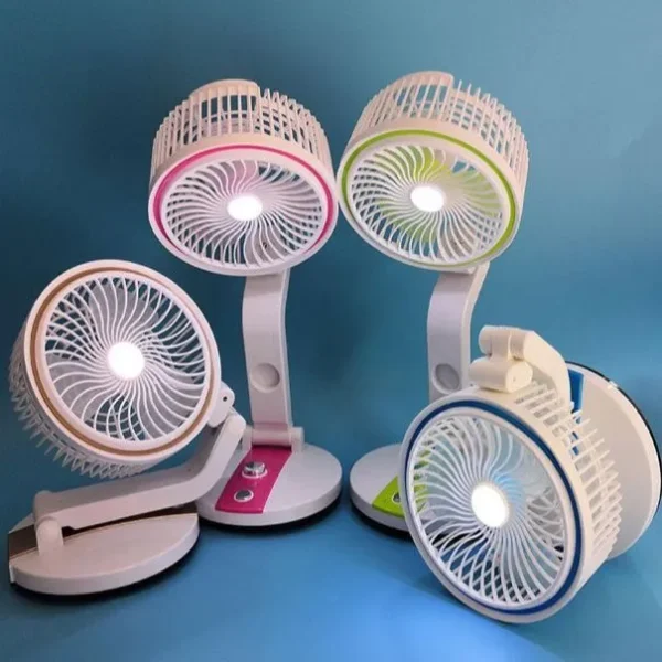 LR-2018 Rechargeable folding fan with light
